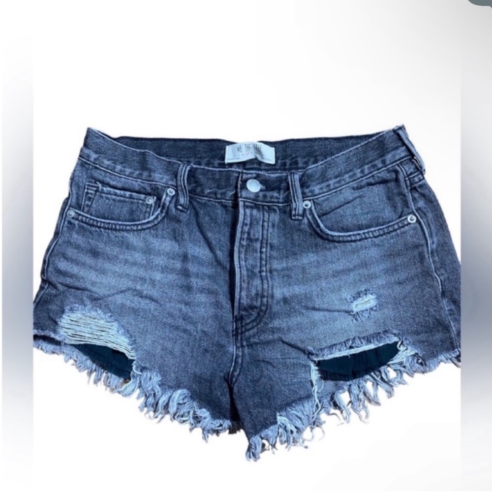We The Free Black Denim Cut Off Shorts
